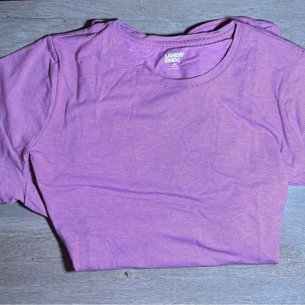 Lands' End Purple Short Sleeve Tunic